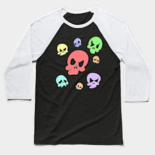 Colorful skulls Baseball T-Shirt